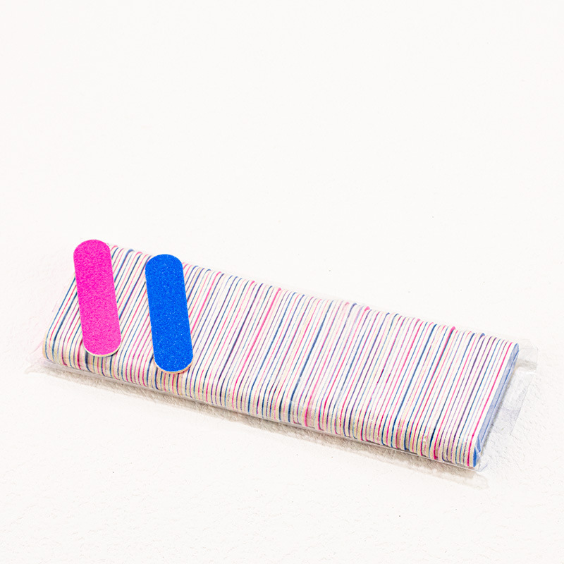 Manicure Rub Disposable Manicure Tools Double-sided Colorful Mini 5cm Nail Polishing File Factory Direct Sales in Stock