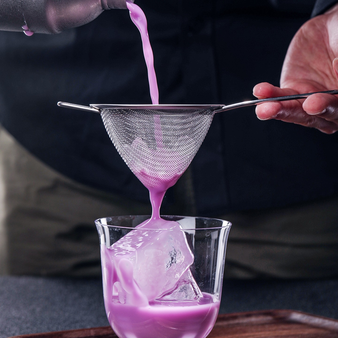 304 Stainless Steel Triangular Fine Filter, Bartending Ice Filter, Soy Milk Small Leakage Net, Double-Layer Filter Sieve