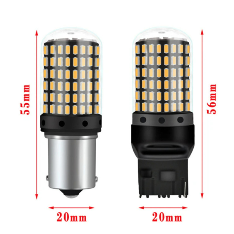 Cross-Border Hot Selling Car Led Reversing Light Turn Signal 1156 T20 3014 144Smd Brake Light 1157