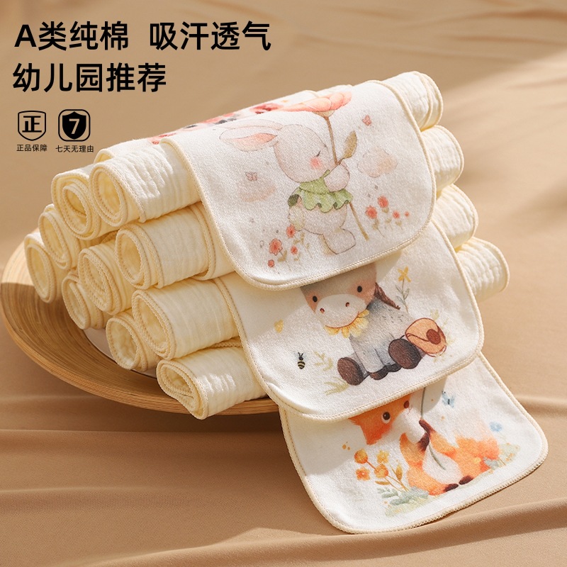 Полотенце, впитывающее пот, из чистого хлопка, для мальчиков и девочек, антиперспирантное, из марли