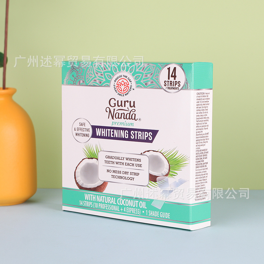 Kindergarten Cross-Border Popular Tooth Whitening Strip Coconut Oil Whitening Tooth Care Tooth Patch in Stock