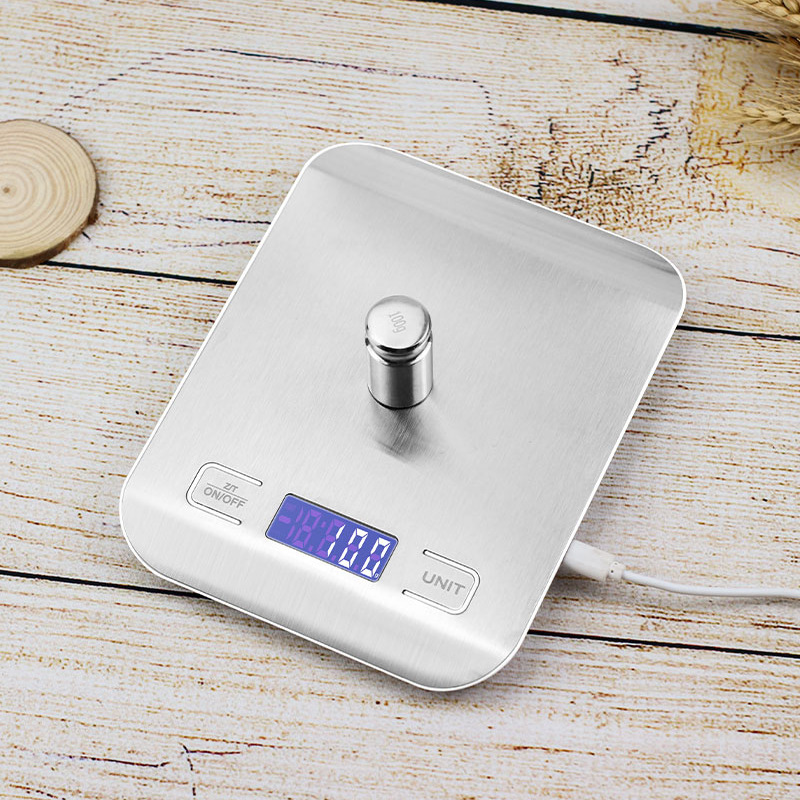 Stainless Steel Electronic Scale Wholesale Kitchen Scale Electronic Scale Accurate Weighing Scale Household Small Baking Food Scale Cross-Border