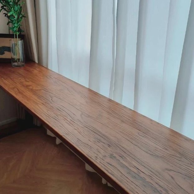 Письменный стол из старого вяза, стол из бревна, чайный стол, обеденный стол, длинный стол, большой стол для бара