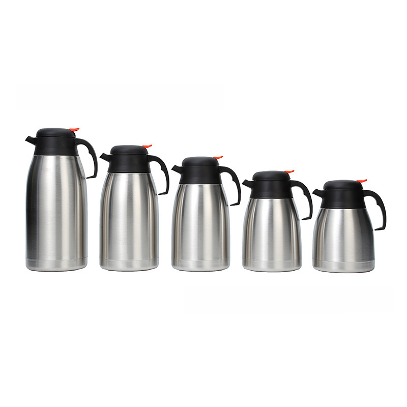 Double-Layer Stainless Steel Vacuum Insulated Pot European Coffee Pot Household Thermos 2L Thermos Bottle Export Gift Logo