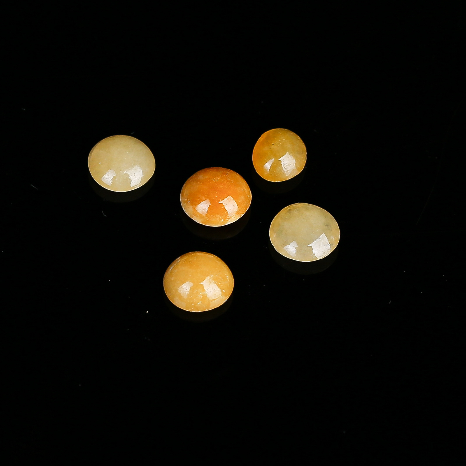 Natural Jade A-Grade Cabochon 3Mm-14Mm Burmese Material Ring Face Jewelry Inlay Accessories Semi-Finished Jade Wholesale and Retail