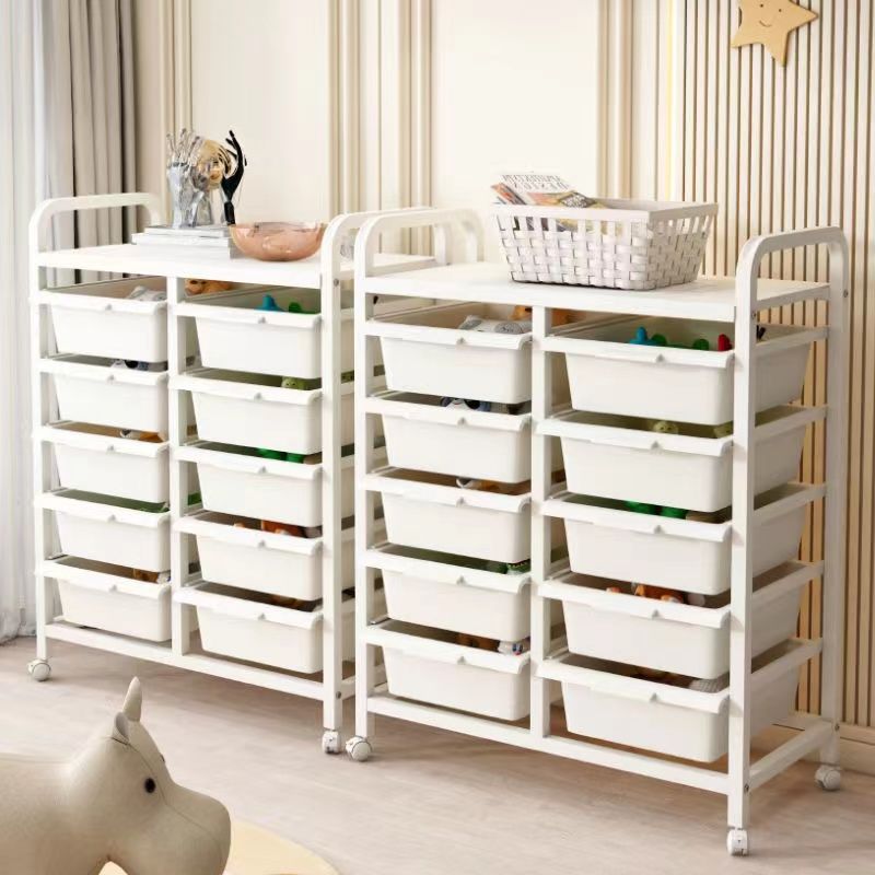 Children's Toy Storage Shelf Baby Toy Classification Multi-Layer Large Capacity Children's Room Floor-Standing Removable Storage Cabinet