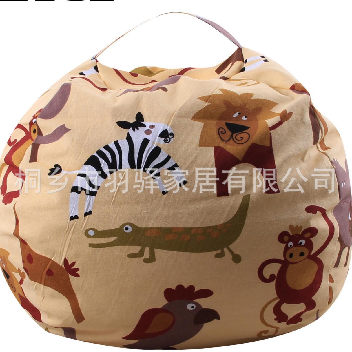 Spot Wholesale Source Factory Canvas Cartoon Pattern Children's Plush Toy Storage Bean Bag Bean Bag Bean Bag