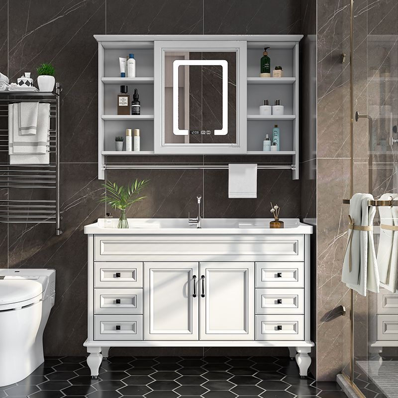 Шкаф для ванной комбинированный умывальник раковина шкаф для ванной напольный маленькая квартира