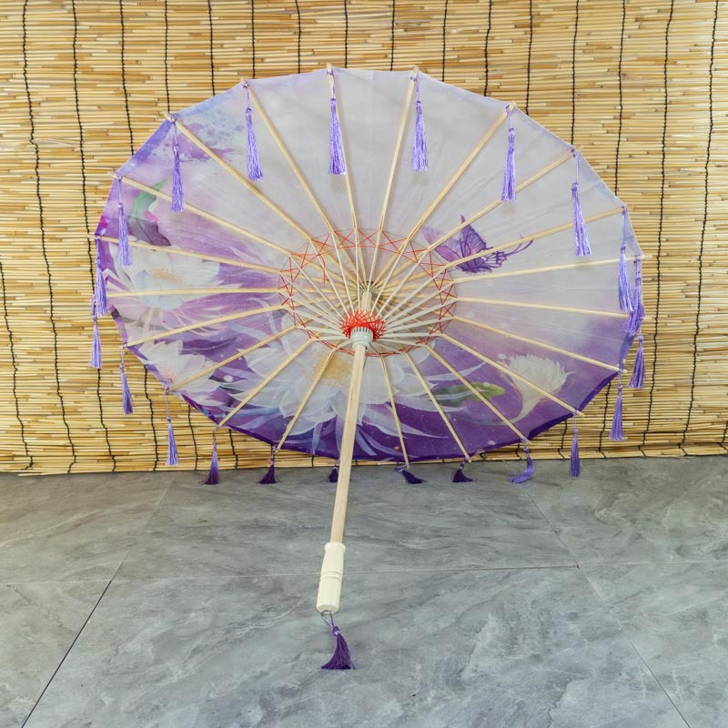 Tassel craft umbrella Chinese antique photography catwalk prop umbrella scenic spot decorative ceiling sunscreen stall umbrella