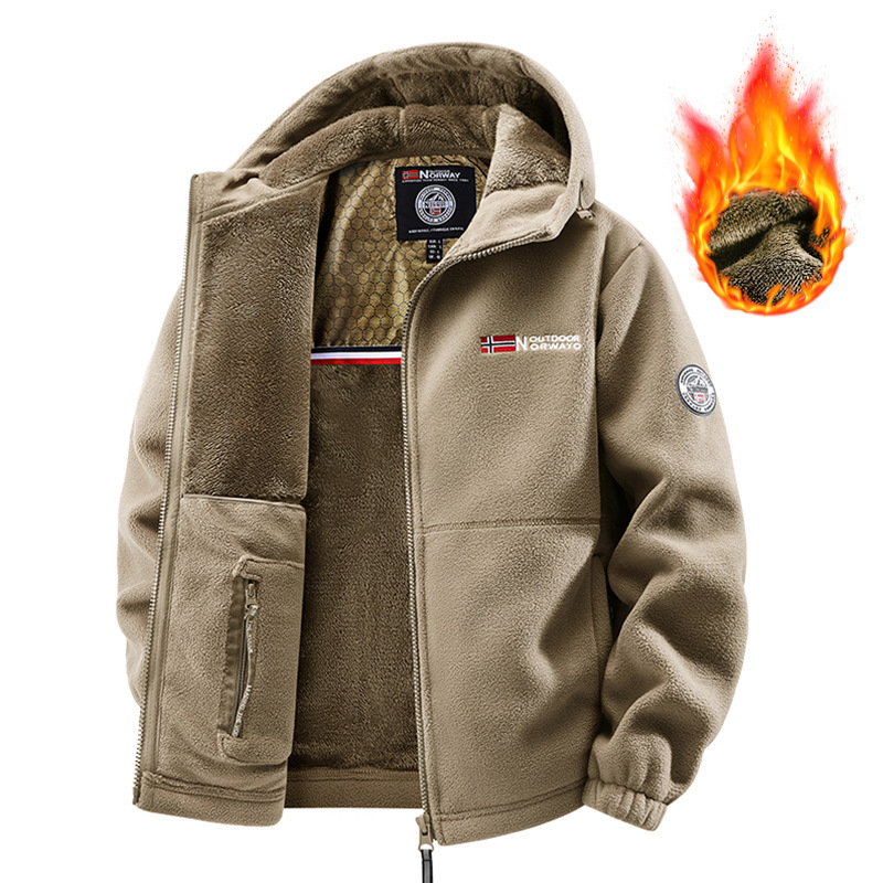 Cross-Border Wholesale Plus Size Student Sweatshirt Men's Jacket Youth Fleece Sports Couple Style Norwegian Warm