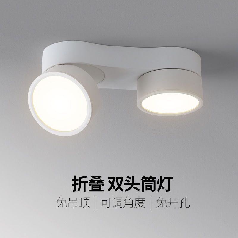 Накладной регулируемый LED двойной спот, встроенный светильник без основного света