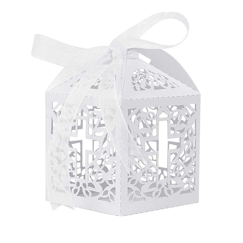 Amazon Cross Hollow Candy Box Wedding Party Decoration Supplies Candy Bag Communion Gift Candy Box