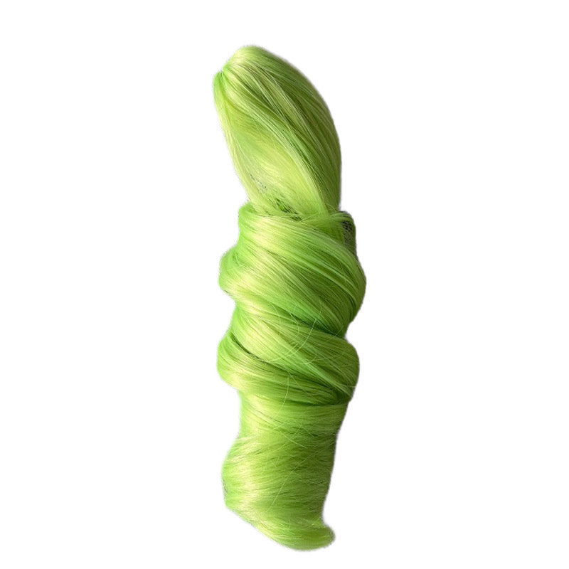 Cotton doll wig cartoon ponytail clip two-dimensional humanoid Doll Doll long curly hair factory in stock wholesale