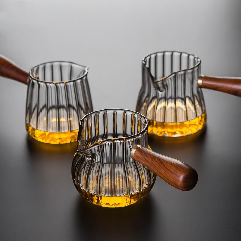 Фэр-кубок с боковой ручкой, разделитель для чая, чайник для наливания, домашний набор кунг-фу, толстое термостойкое прозрачное стекло