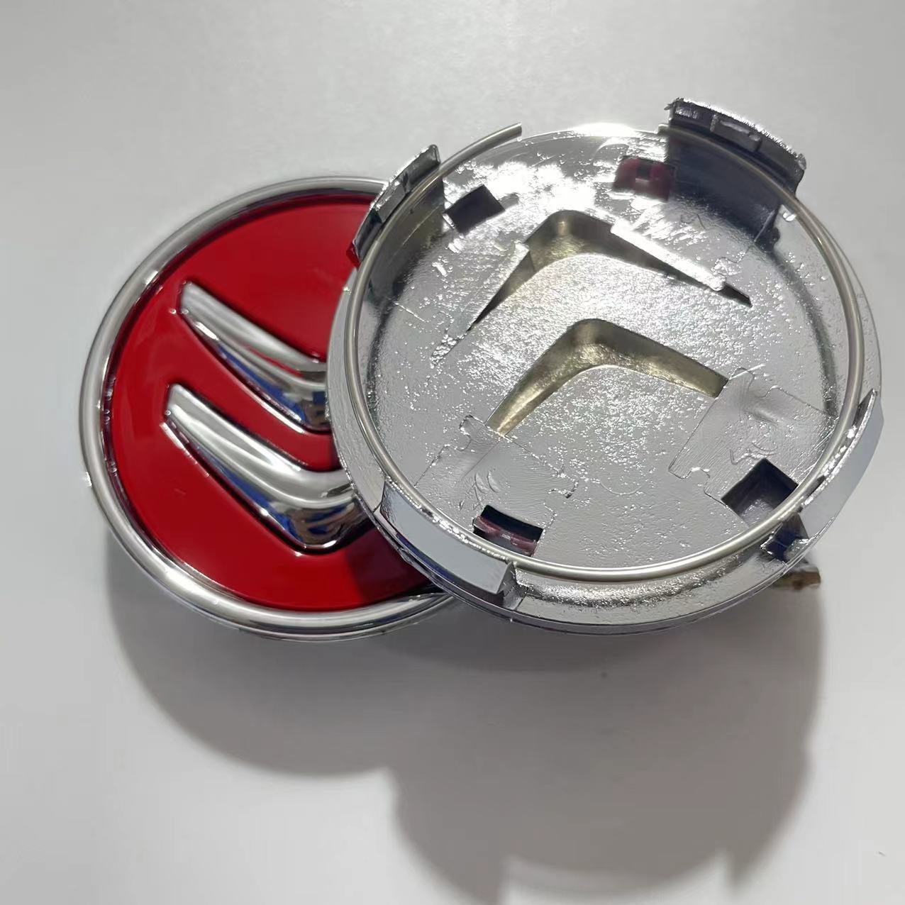 60MM Dongfeng Citroen Wheel Hub Cover C2C4LC5 silver Sega Tire Logo Card Red Decorative Cover Logo