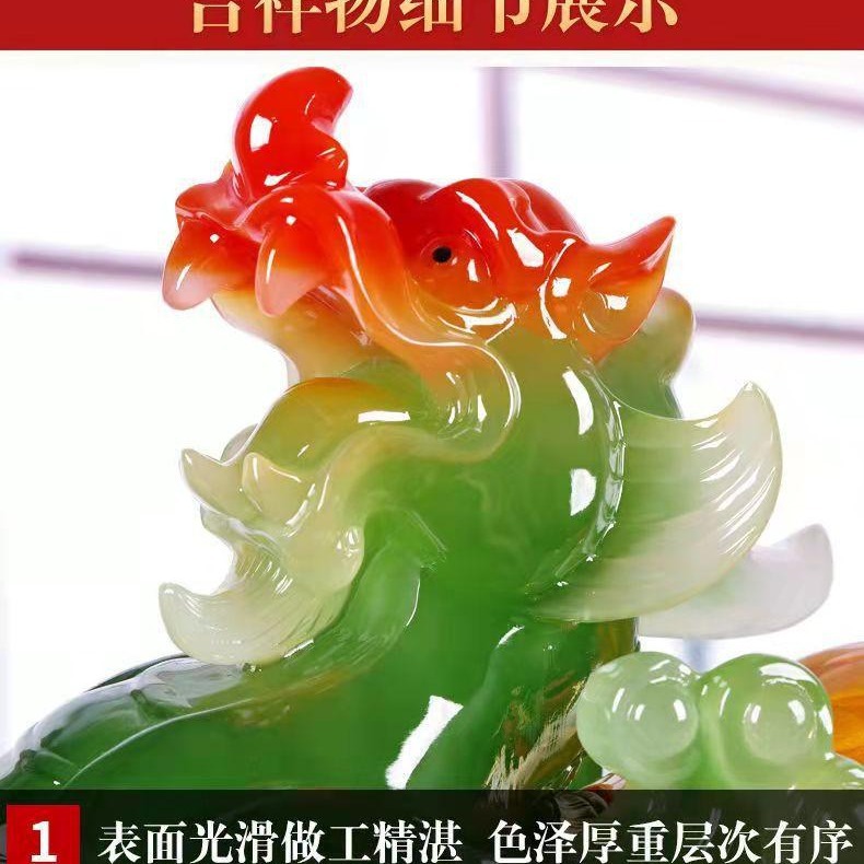 Imitation Jade home decoration lucky resin crafts decoration living room shop decoration opening gift