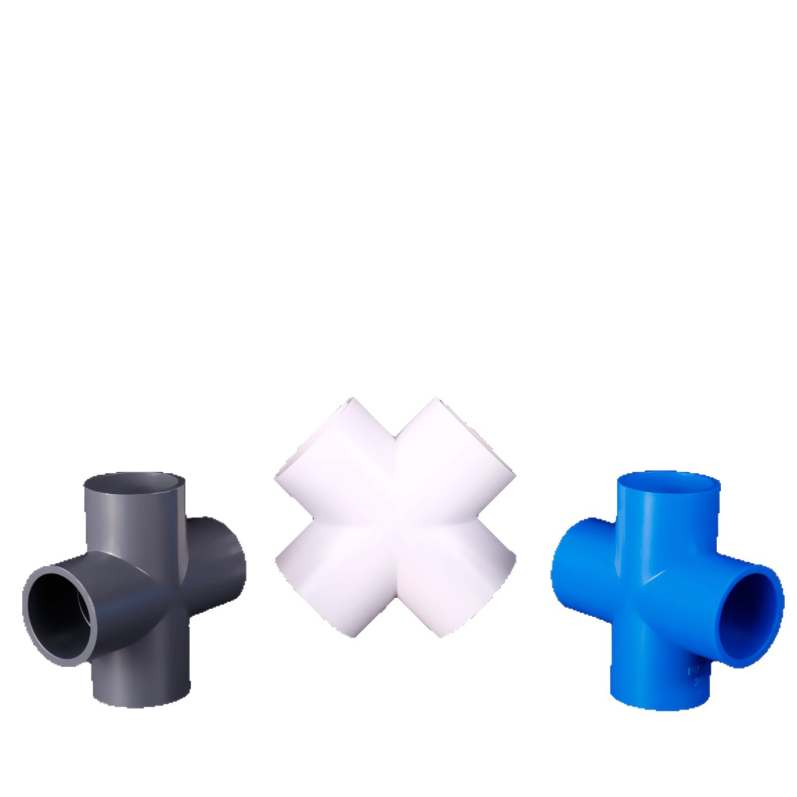 Pvc Water Supply Equal Diameter Four-Way Thickeneded Flat Four-Way Positive Four-Way Plastic Pipe Fittings Accessories 20/25/32/50