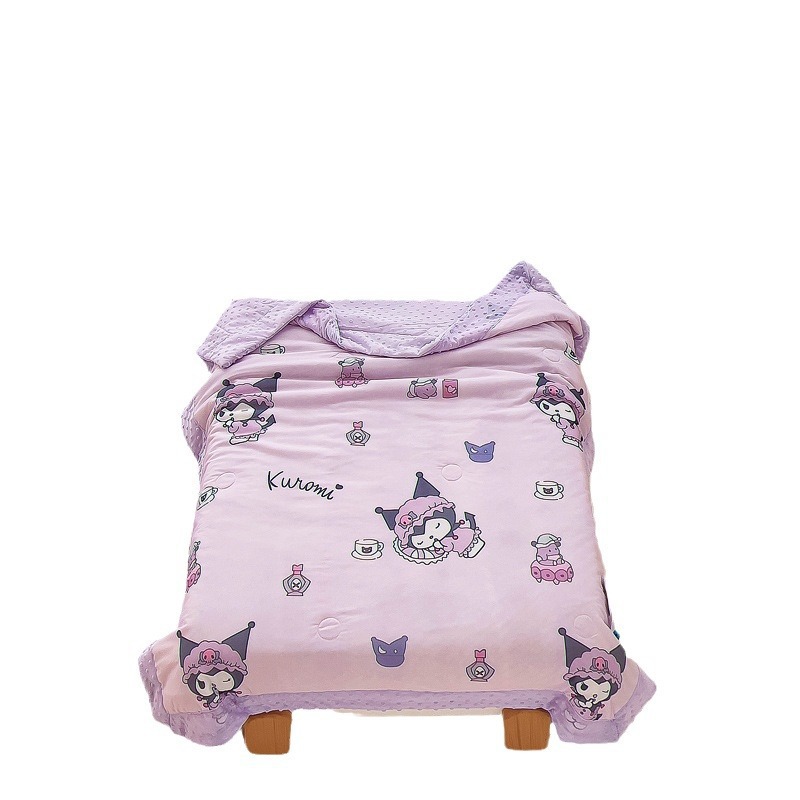 Disney Sanrio Cartoon Summer Quilt Children's Nap Cool Peas Quilt Aerobic Knitted Cotton Machine Washable Air-conditioning Quilt