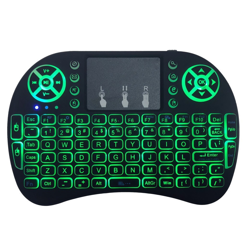 FlyIng Mouse I8 TrIcolor BacklIt Keyboard WIreless Mouse MInI Small Keyboard