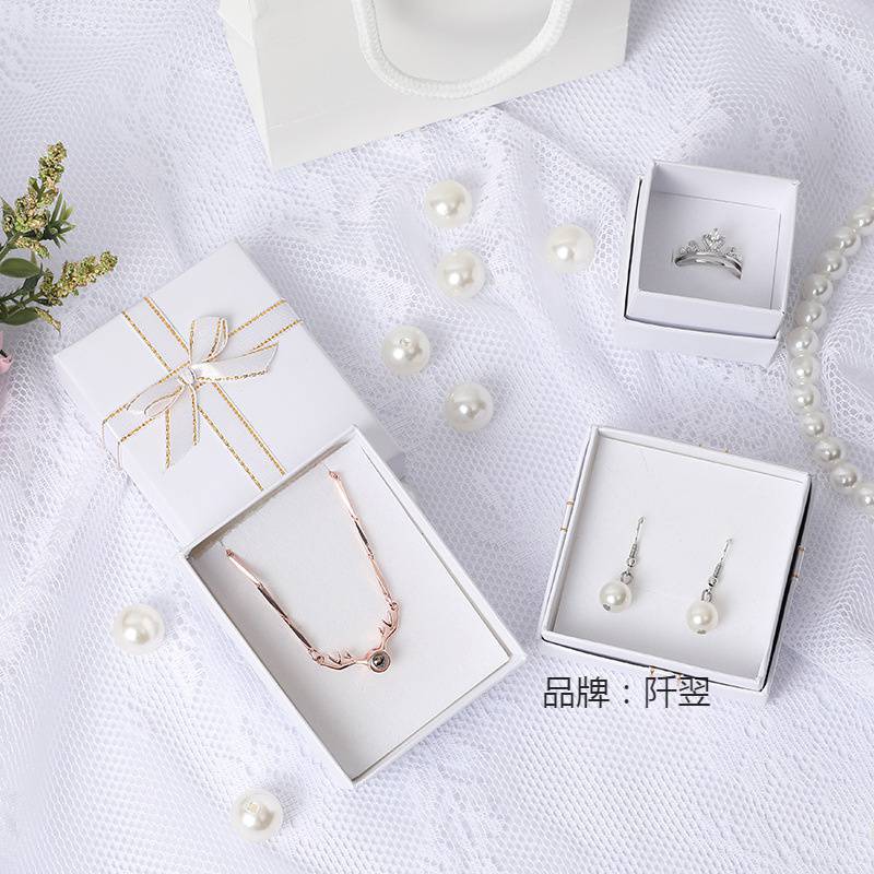 One Week Earrings Gift Box Storage Box Gift Box Bag Wedding Jewelry Bag Bracelet Commercial Blue Box Mother's Day