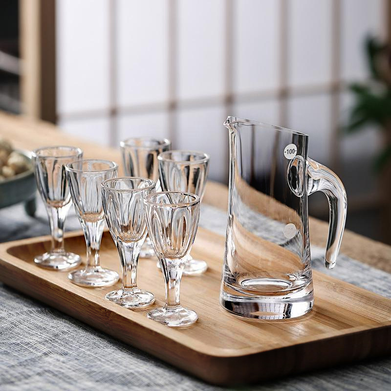 Glass Spirits Glass Household Liquor Glass One Goblet Bullet 2 Two Wine Glasses Wine Utensils Can Be logo