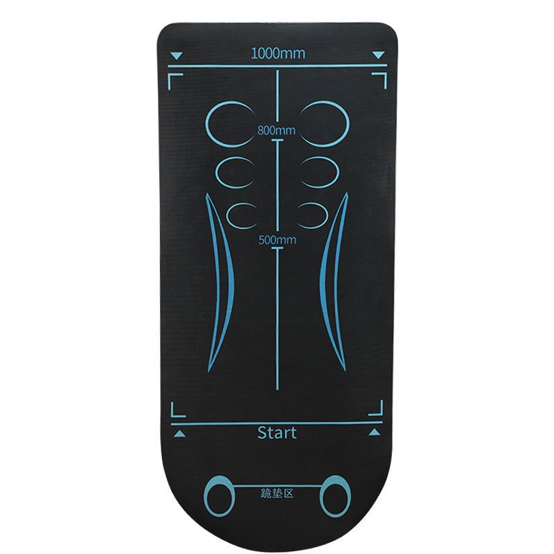 Men's Fitness Non-Slip Shock-Absorbing Silent Thickeneded and Widened Balance Mat Home Abdominal Wheel Yoga Mat Fitness Mat