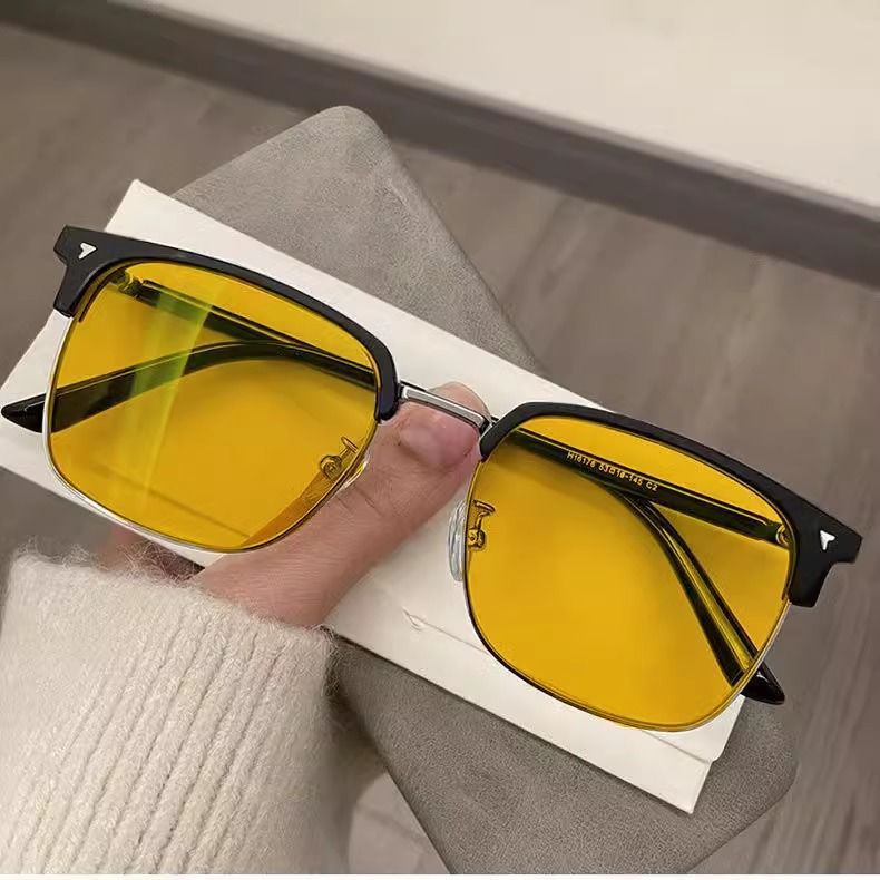 New Fashionable Night Vision Sunglasses for Men and Women, Anti-High Beam Day and Night Driver-Specific Night Vision Color-Changing Glasses