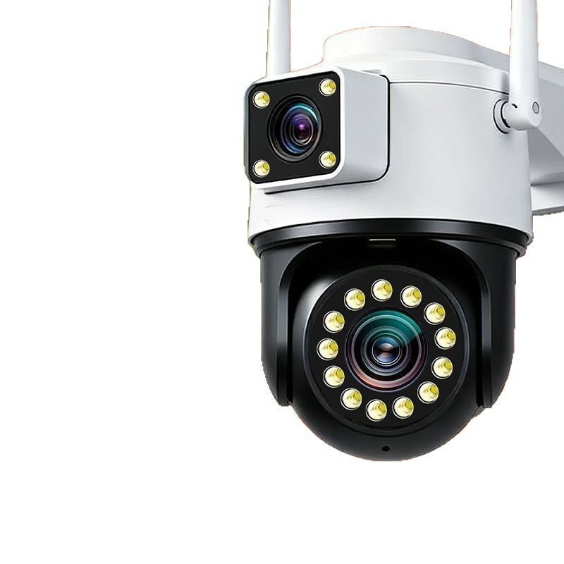 Traffic-Free Dual-Lens 4g Surveillance Camera for Outdoor Home Mobile Phone Remote Without Network 360-Degree Rotation