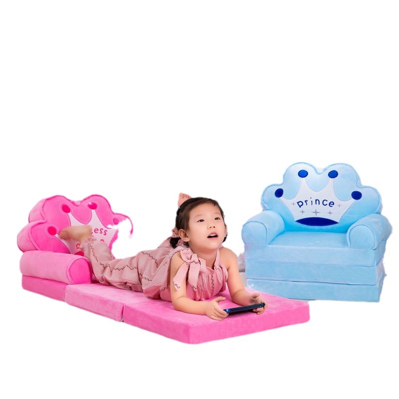 Children's Foldableing Sofa Bed Drop Shipping Boys and Girls Lunch Break Small Sofa Kindergarten Baby Seat Removable and Washable