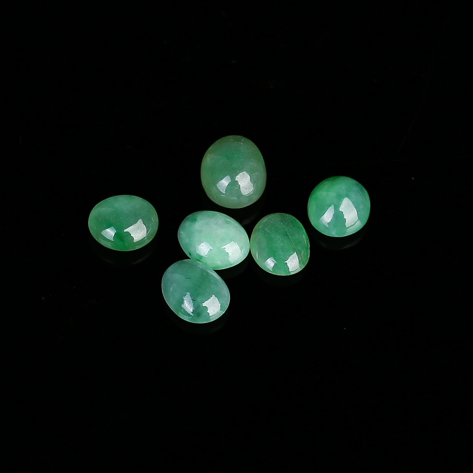 Natural Jade A-Grade Cabochon 3Mm-14Mm Burmese Material Ring Face Jewelry Inlay Accessories Semi-Finished Jade Wholesale and Retail