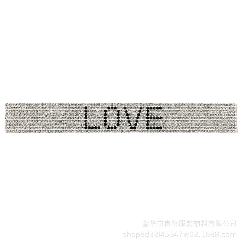 [Factory Customization] Hot Melt Intimates Drill Strips, Rhinestone Letter Hot Drill Strips, Key Chain Drill Strips Love Interior Decoration