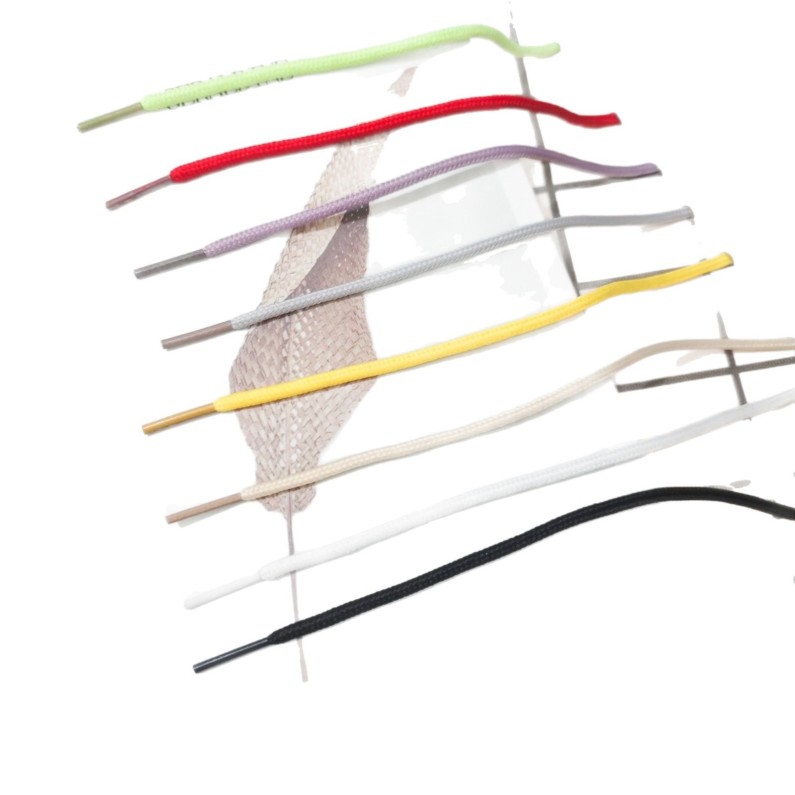 Large in stock 4mm round shoelaces wholesale black round polyester shoelaces sneaker rope clothing pants rope hat rope