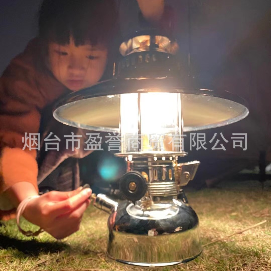 Outdoor Travel Popular Premium 150Cp Copper Original Color, Silver Small Kerosene Gas Lamp