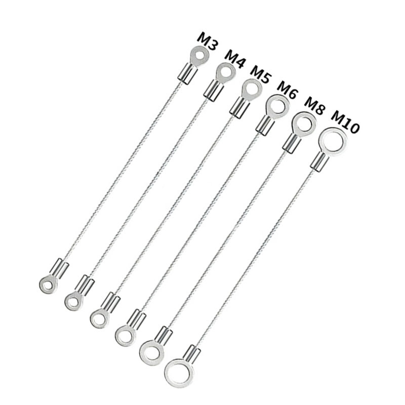 304 Stainless Steel Terminal Wire Rope High-Altitude Lighting Anti-Fall Rope Safety Rope Sling Steel Wire Hanging Line Safety Rope
