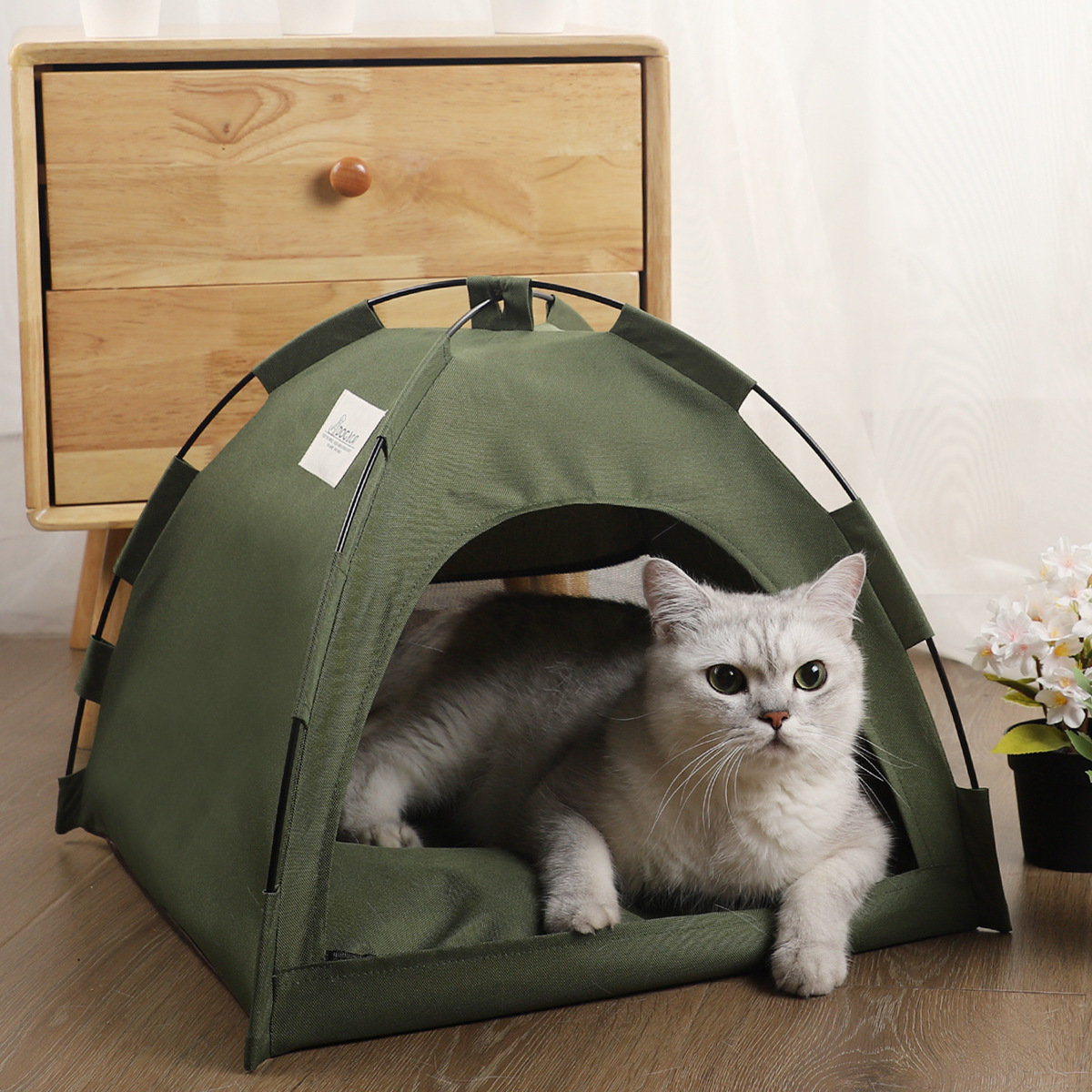 Export Popular Dog and Cat Pet Tent Cat Ice Mat Summer Mat Outdoor Breathable Foldable Cat House Cat Nest