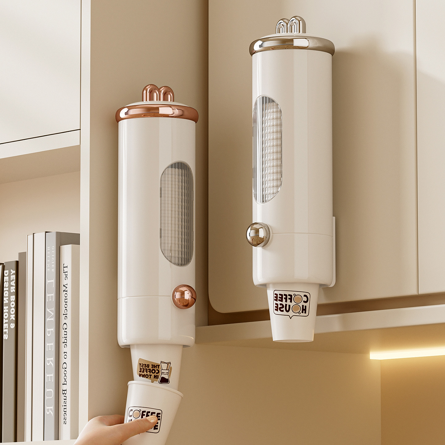 Держатель для одноразовых стаканов диспенсер для воды настенный без пробивания держатель для бумажных стаканов