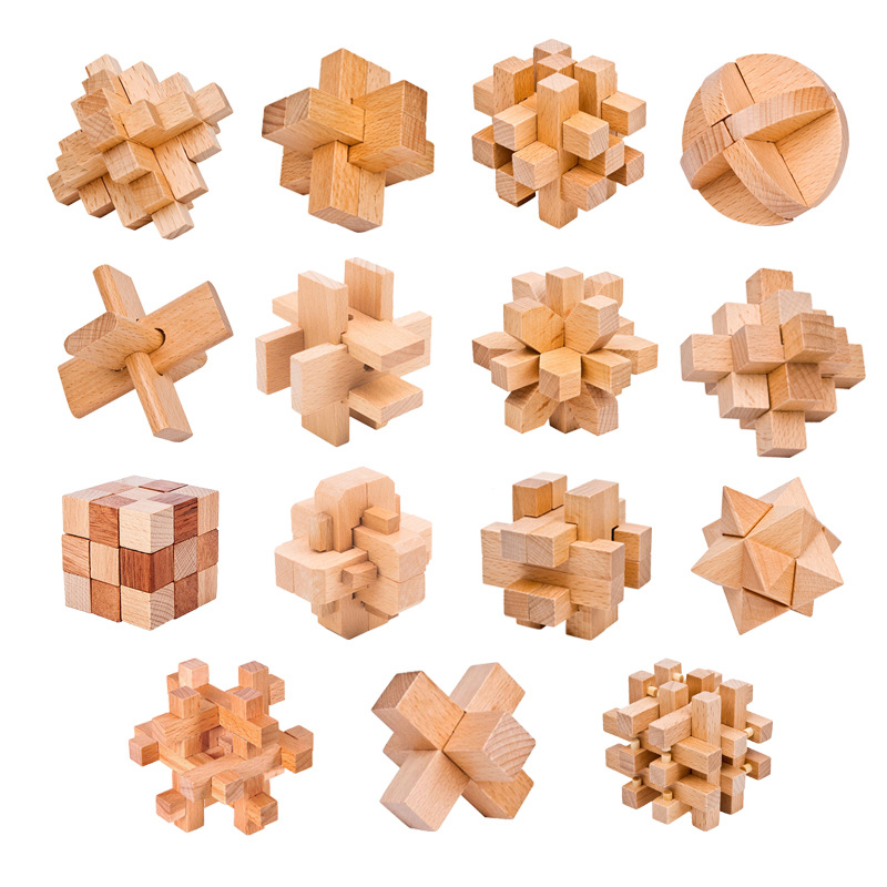 Детский деревянный замок Лубан, маленький размер, мини-замок Конгминга, полный набор замка Конгминга