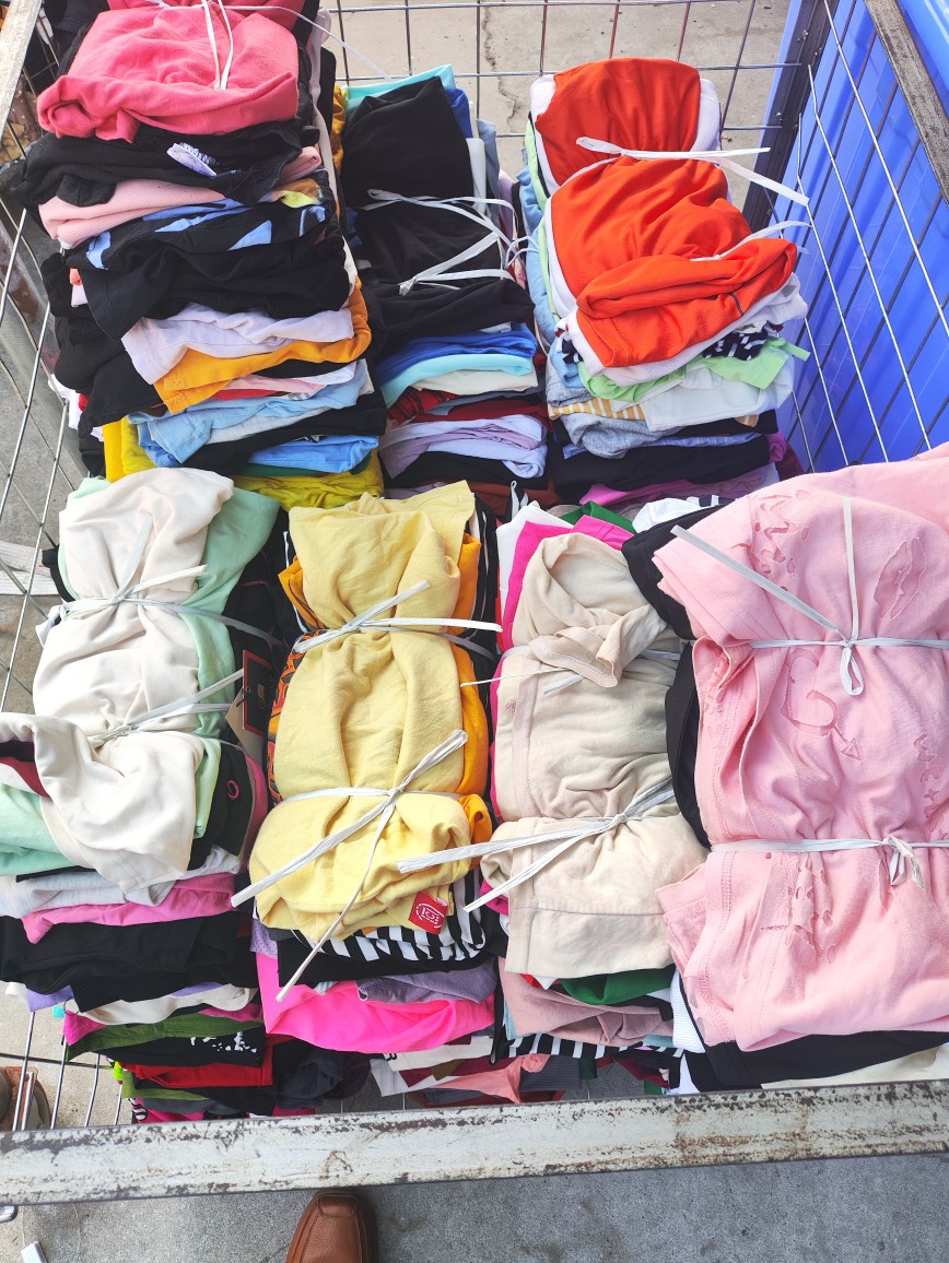 Б/У одежда, старые упаковки, отправленные из Африки и Юго-Восточной Азии, прямая поставка из Вьетнама, футболки с коротким рукавом, подчеркивающие талию, короткие топы