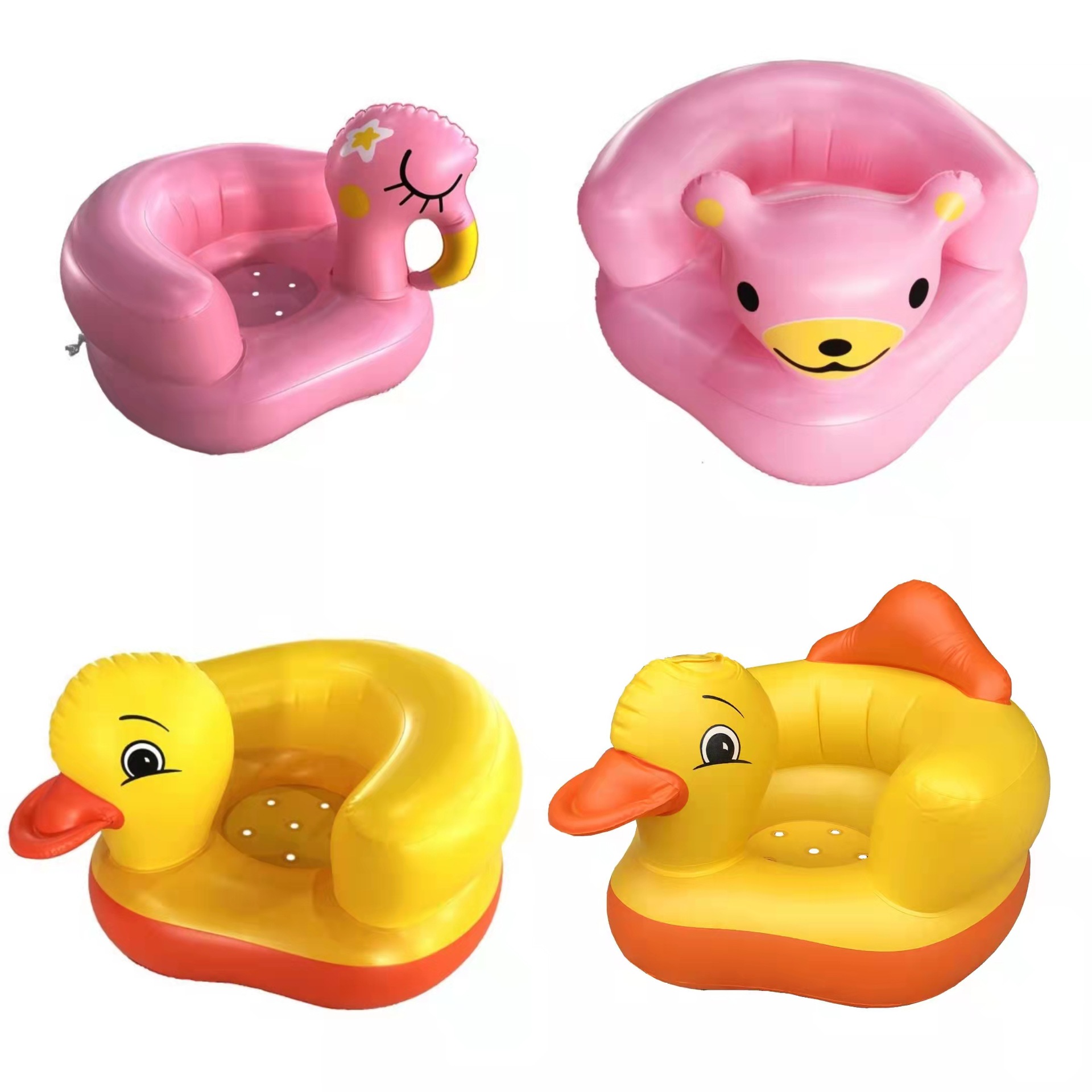 Factory spot PVC children inflatable school chair baby bath stool baby dining chair BB small sofa portable foldable
