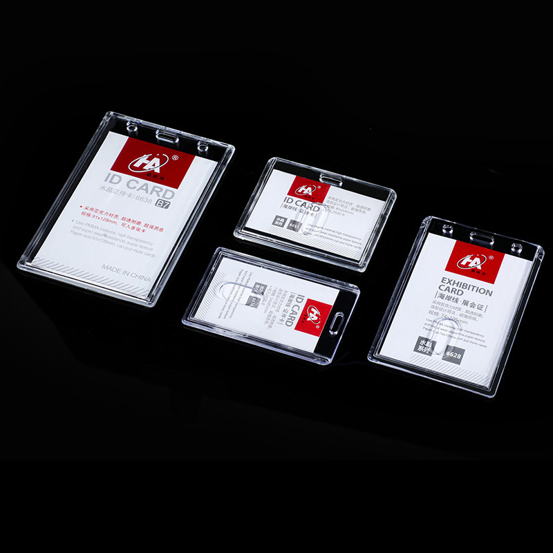 Wow, Custom Name Id Card, Double-Sided Transparent Card, Work Station Badge, Horizontal and Vertical Style, Company Department Employee Badge Wholesale