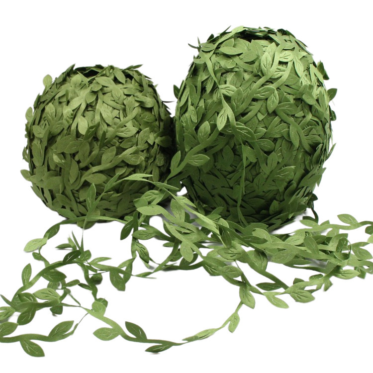 DIY искусственные зеленые листья 1 м, ротанг, шелковая ткань, гирлянда из ивовых листьев, декор, зеленые растения, материалы для ручной работы, плетеные принадлежности
