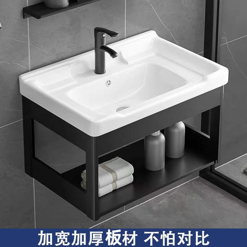 Simple Bathroom Cabinet Balcony Small Washbasin Integrated Extremely Narrow Washbasin Ultra-Narrow Washbasin Simple Small Apartment