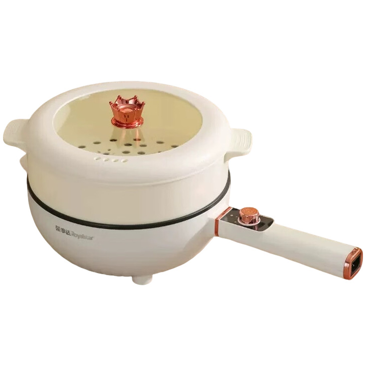 Rongshida Electric Wok Multi-functional Cooking and Cooking Dormitory Portable Electric Cooking Pot Hot Pot Wok for Home Large Capacity