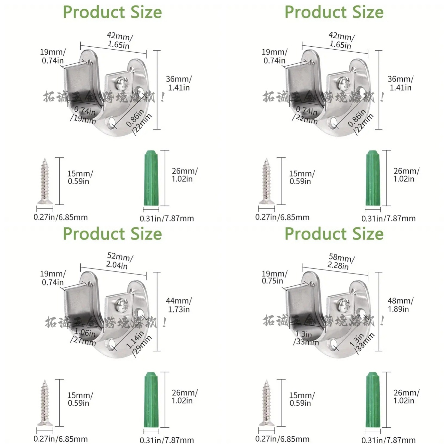 Stainless Steel Opening Flange Seat Round Tube Clothes Rod Seat Towel Rack Round Tube Holer Curtain Rod Clothes Rod Seat