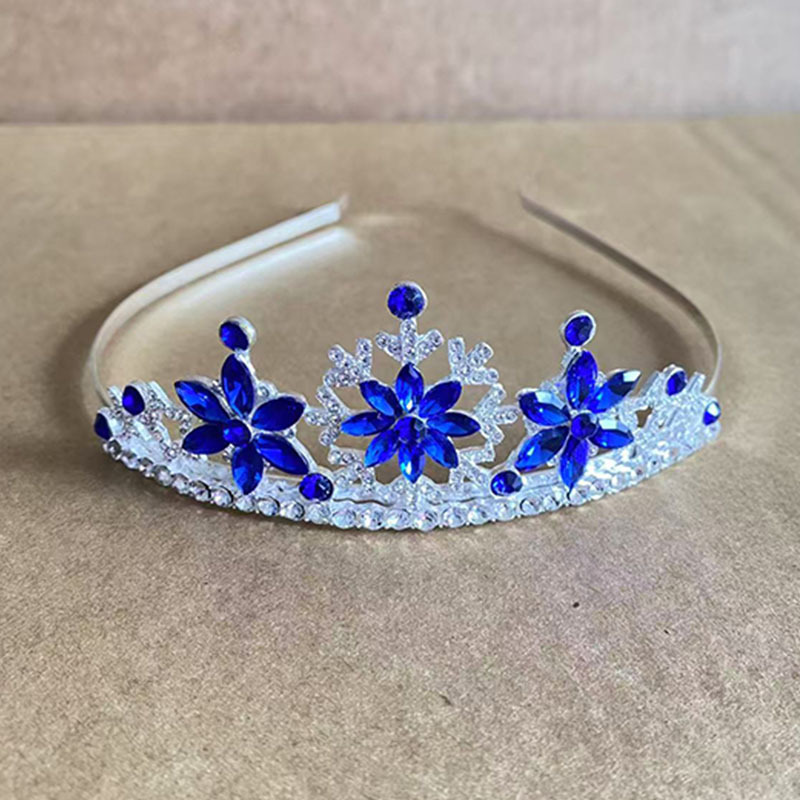 Korean Version of Frozen Alloy Children's Crown Headwear for Girls Cartoon Princess Children's Hairbands Hair Accessories Wholesale