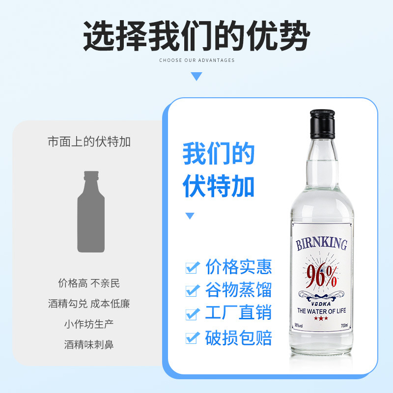Water of Life Vodka 96-degree High Spirits Barging Foreign Wine Base Wine Full Case Pre-Barging Bottled 700 ml