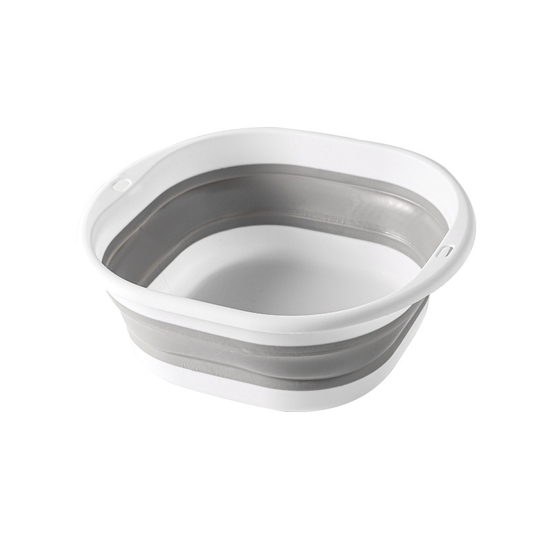 Folding Basin Portable Silicone Foldable Washbasin Vegetable Washing Basin Student Dormitory Plastic Foot Washing Basin