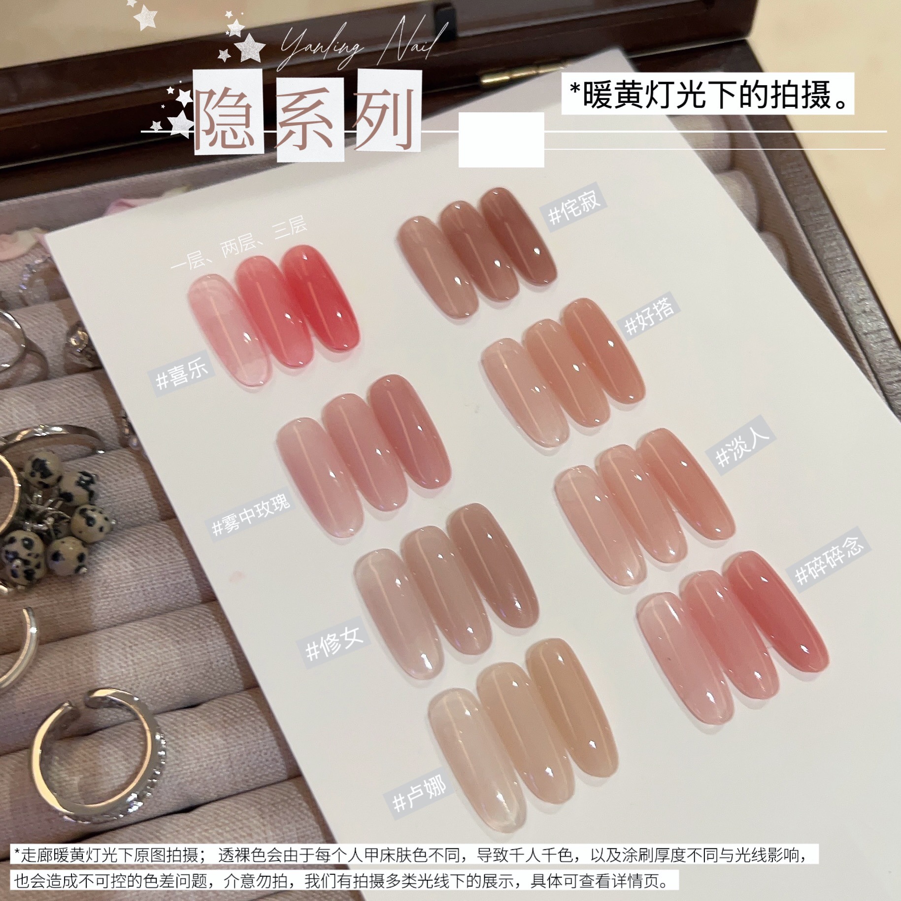 Yan Ling Yin Series Nude Color Transparent Nail Gel Skin Beauty Color Whitening Ice Transparent Nude Color Nail Gel for Nail Shops