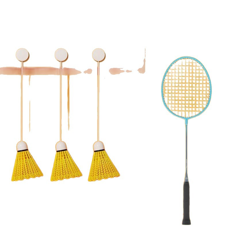 Badminton Single Trainer Automatic Rebound Line for One Person to Play Indoor Student Practice Artifact Suction Cup Spin