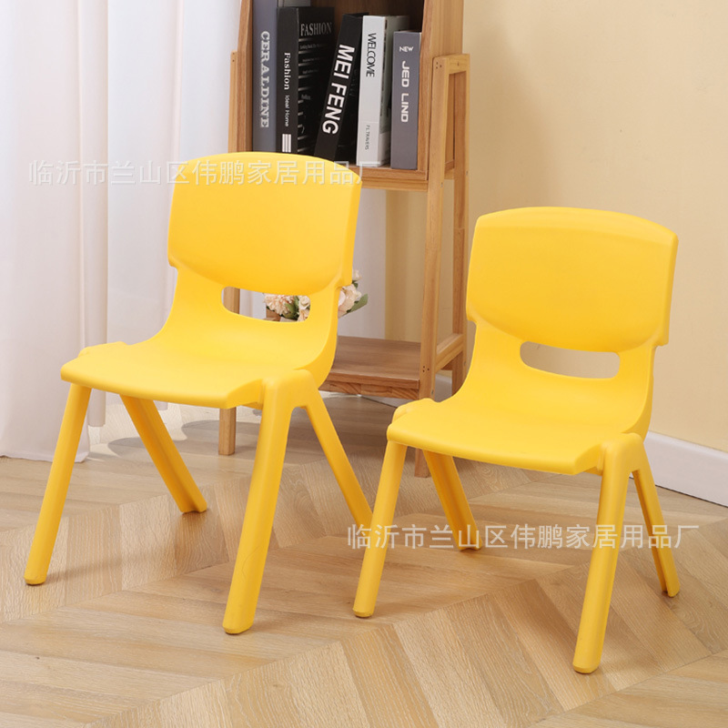 Kindergarten Chair Thickened Children's Backrest Chair Learning and Training Institutions Desk and Chair Household Plastic Stool Wholesale